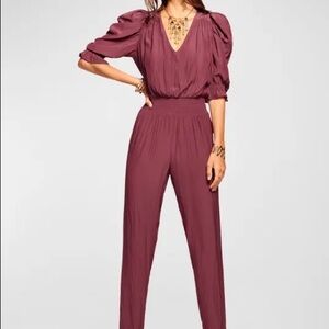 Ramy Brook Kylie Burgundy jumpsuit size Medium